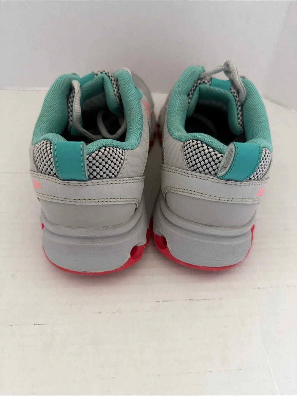 K-Swiss Grey Teal Pink Tubes Athletic Sneakers